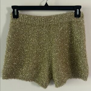 Gold Fuzzy Women's Shorts L